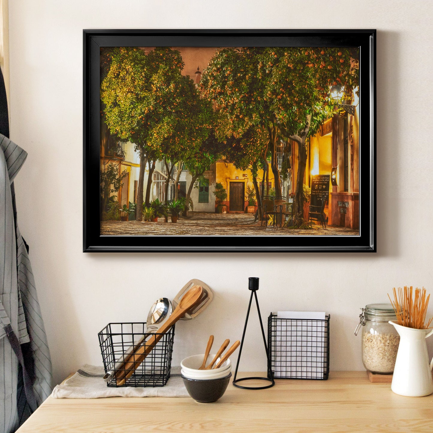 Night in Sevilla - Modern Framed Canvas Print