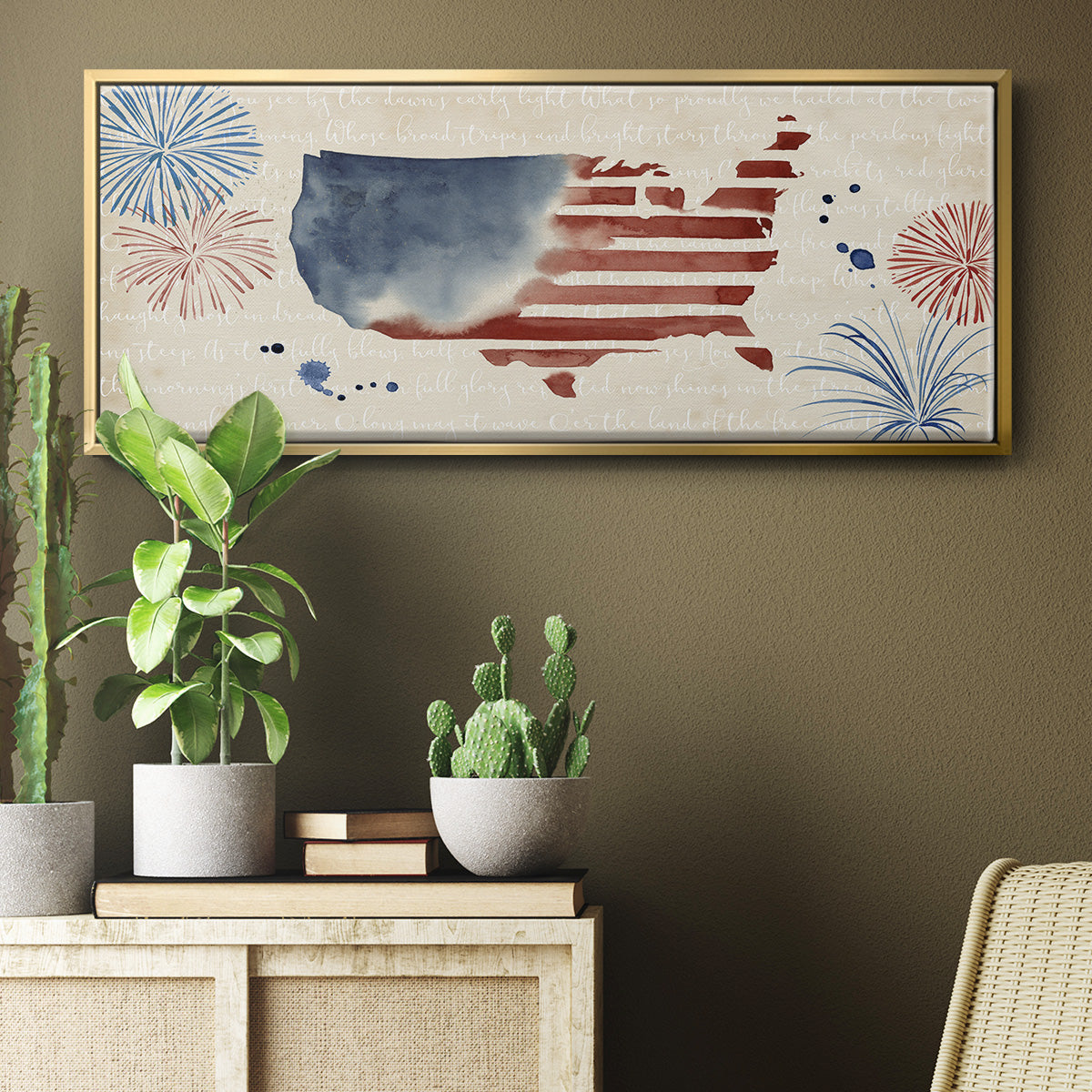 Fourth of July Collection C - Floater Framed Canvas Print