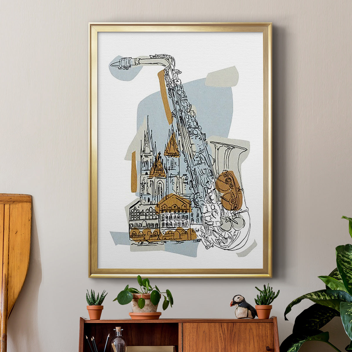 Rehearsal II - Modern Framed Canvas Print