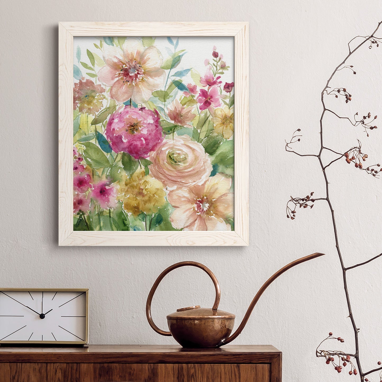 Jardin de Fleurs - Premium Canvas Framed in Barnwood - Ready to Hang