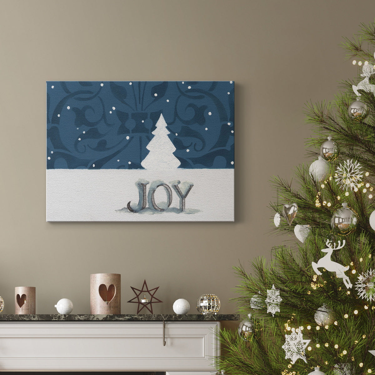 Joy Snowflake - Premium Gallery Wrapped Canvas  - Ready to Hang