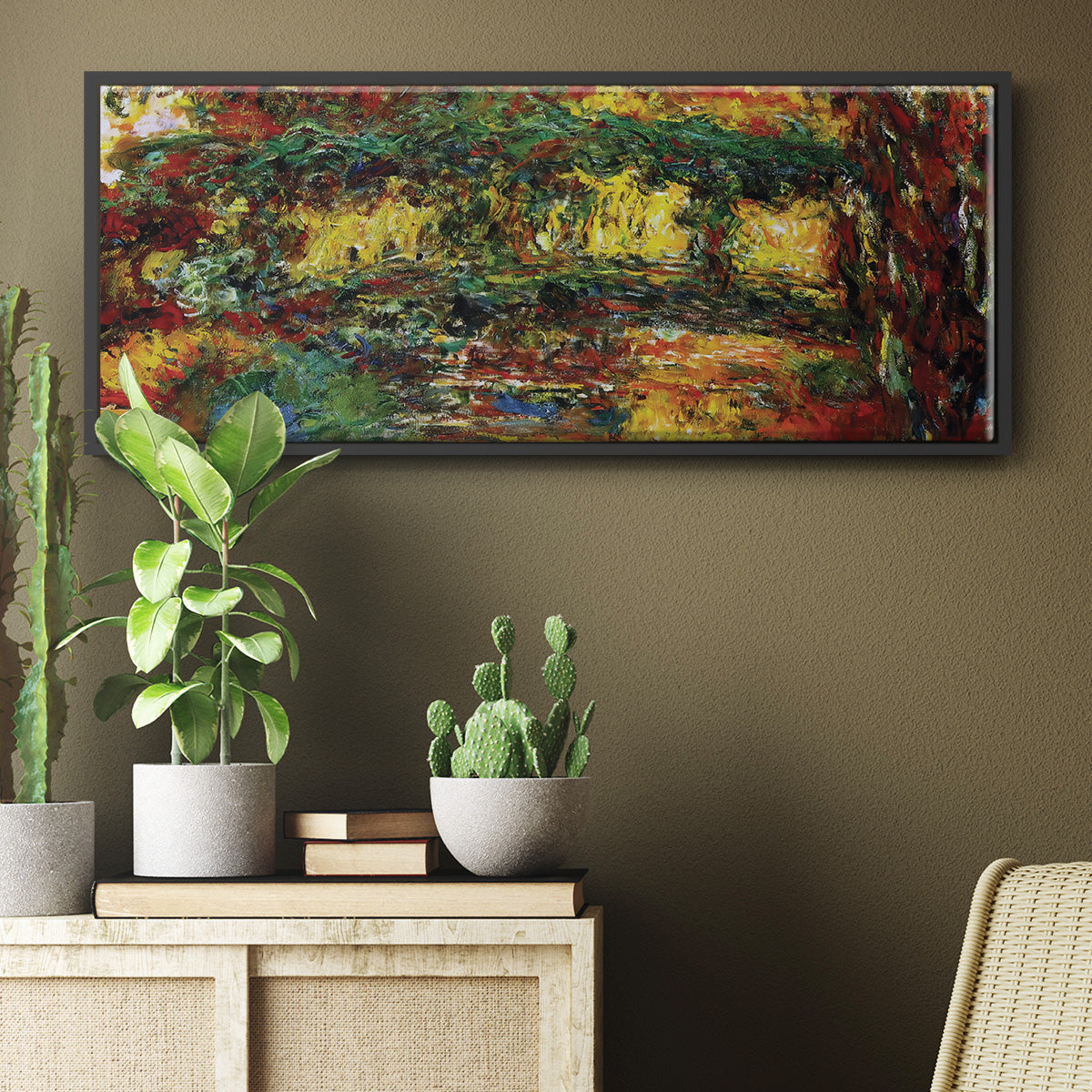 The Japanese Bridge, 1922 - Floater Framed Canvas Print