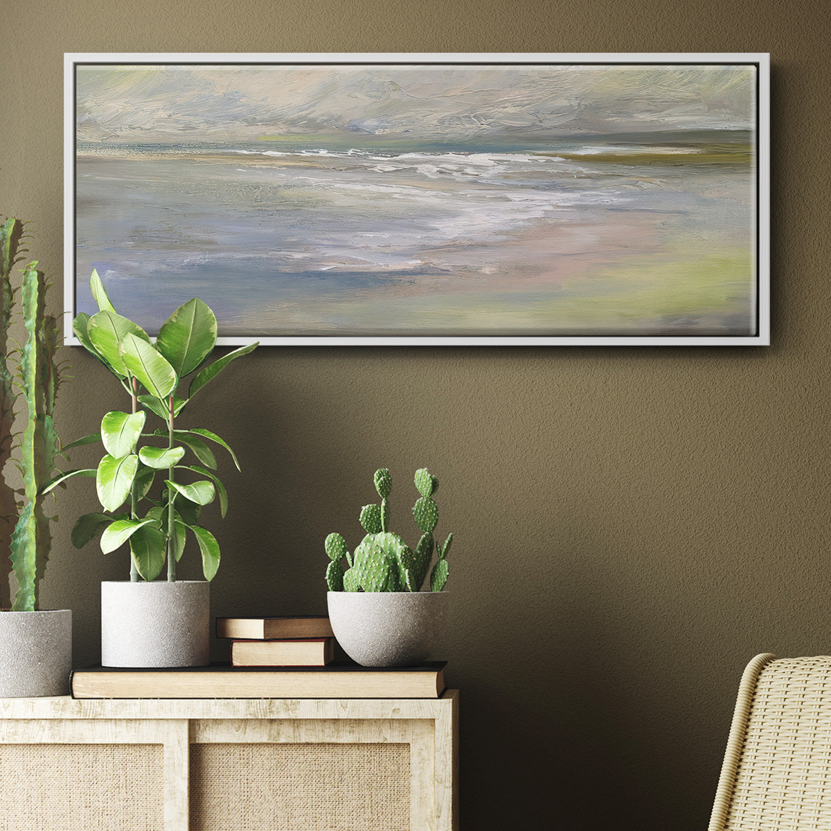 Beach Light II - Floater Framed Canvas Print