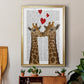 Giraffe Love - Modern Framed Canvas Print