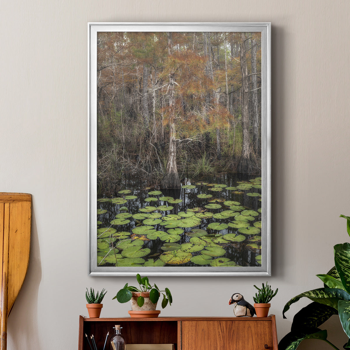 Black Water I - Modern Framed Canvas Print