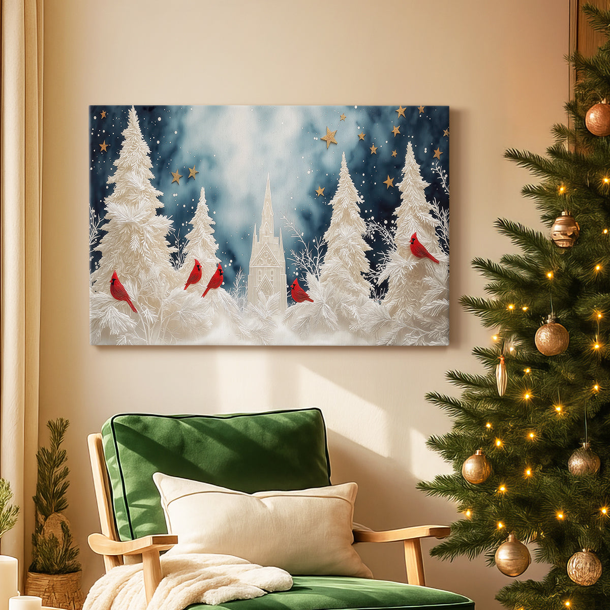 Soft Linen Whisper of Twilight - Canvas Art Print