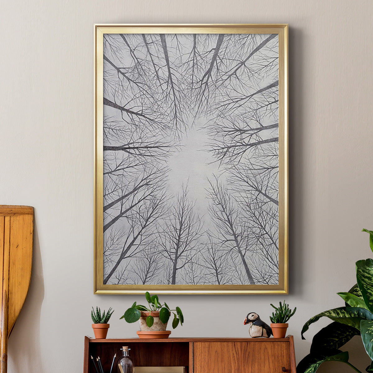 Deciduous Canopy II - Modern Framed Canvas Print