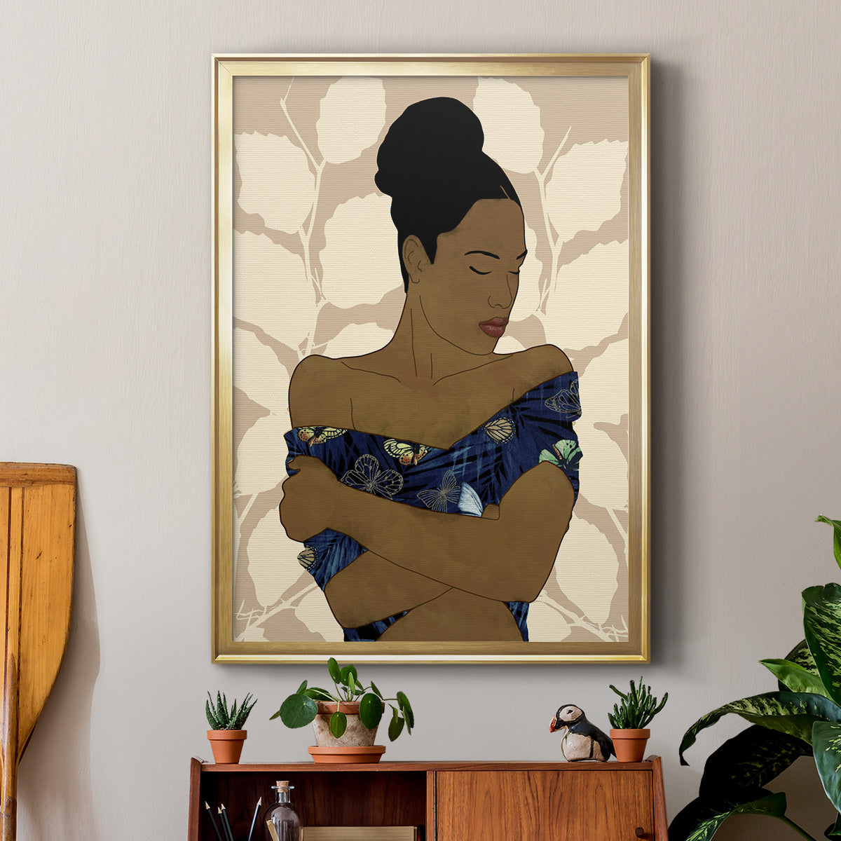 Ethnic Beauty II - Modern Framed Canvas Print