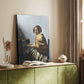 Canvas art print of a musical scene with delicate detail and calm atmosphere styled in a home decor setting.