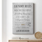 Neutral Laundry Rules Premium Gallery Wrapped Canvas - Ready to Hang