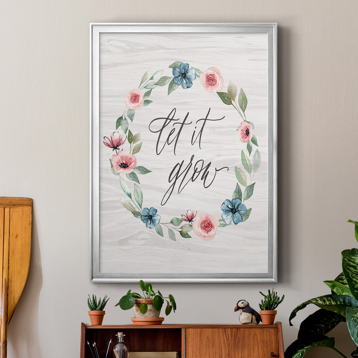 Let It Grow - Modern Framed Canvas Print