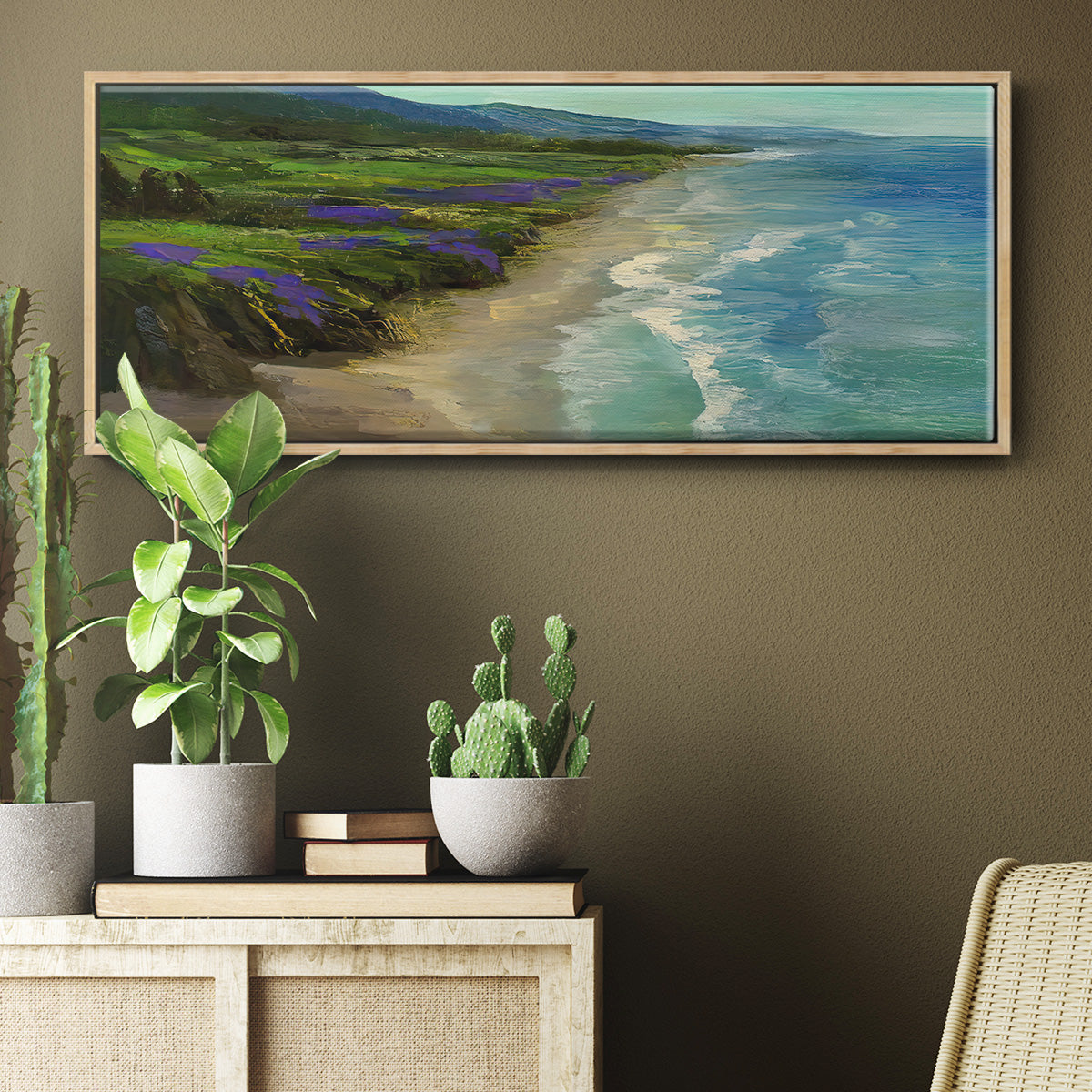 Montara Beach - Floater Framed Canvas Print