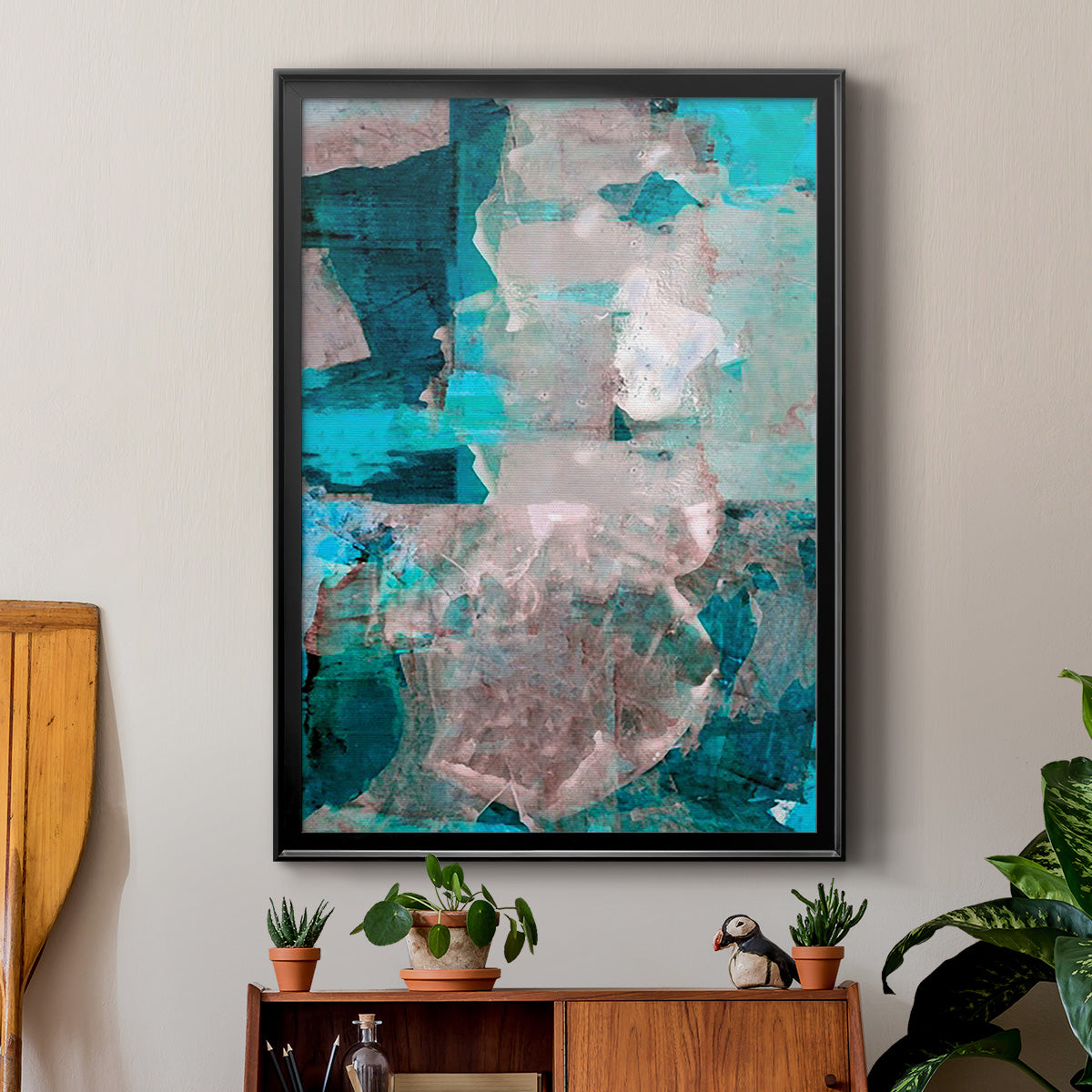 Impasto III - Modern Framed Canvas Print