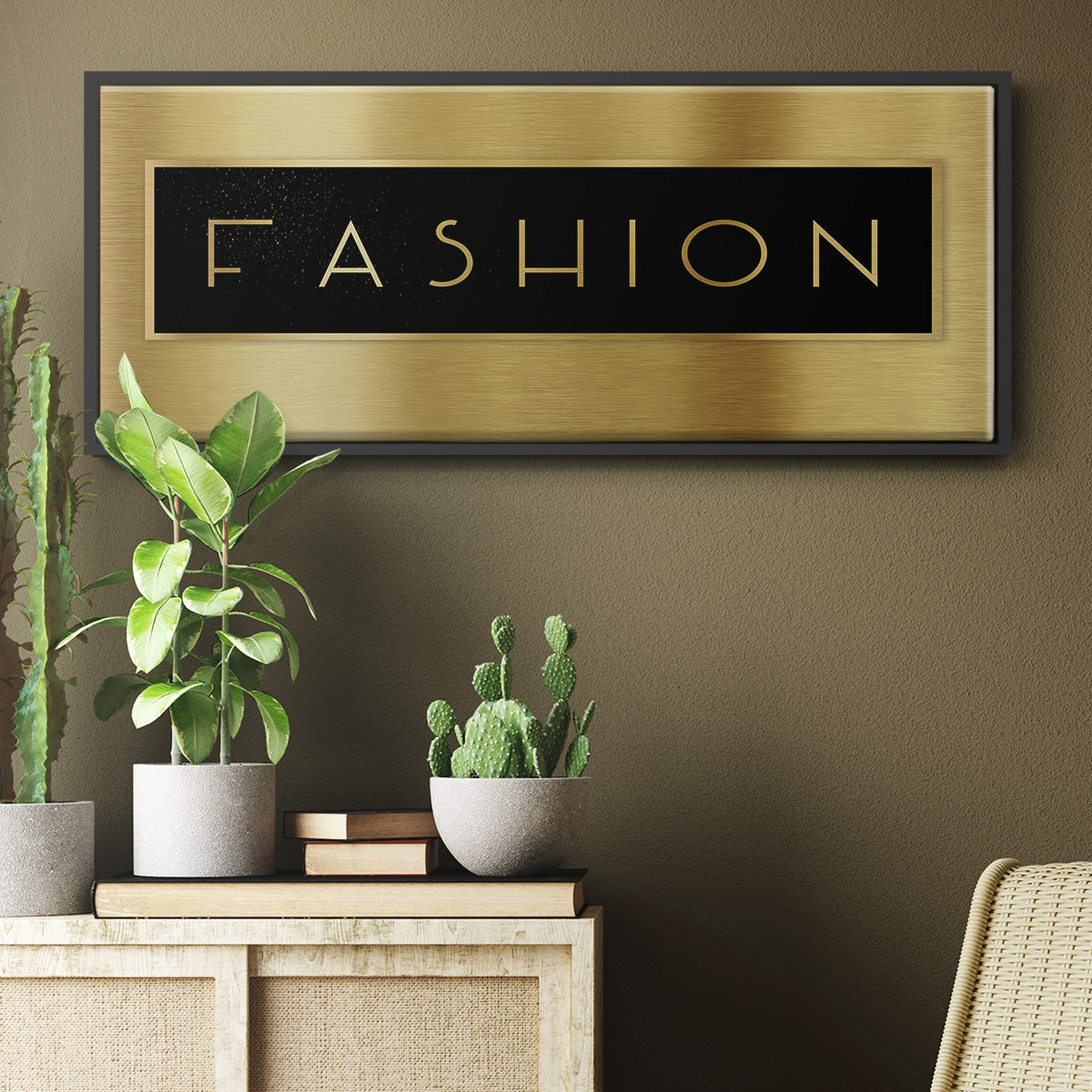 Gold Fashion - Floater Framed Canvas Print