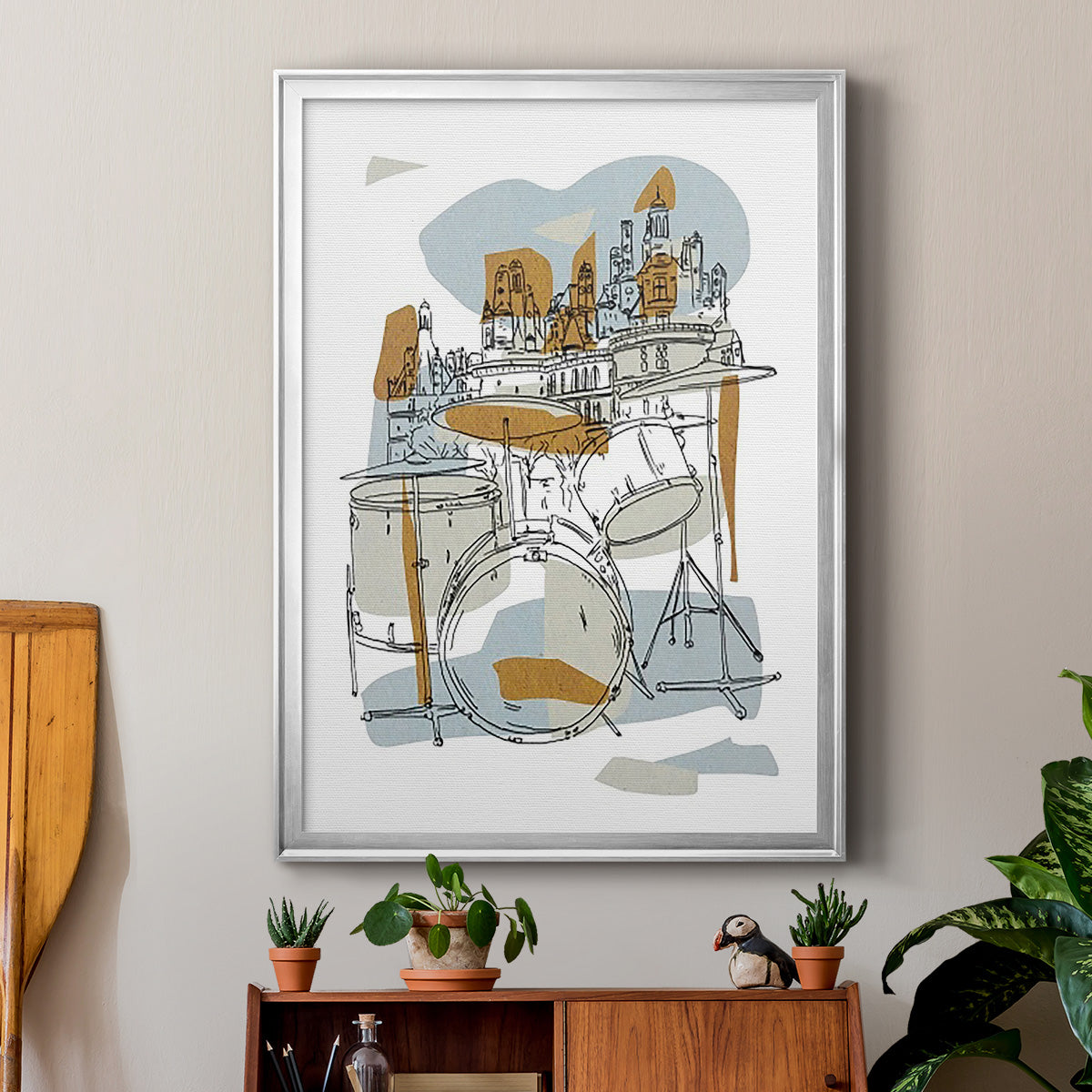 Rehearsal IV - Modern Framed Canvas Print