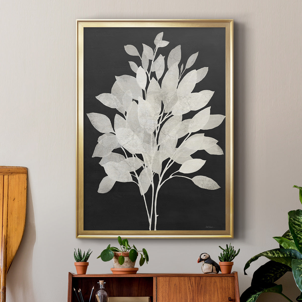 Misty Branches I - Modern Framed Canvas Print