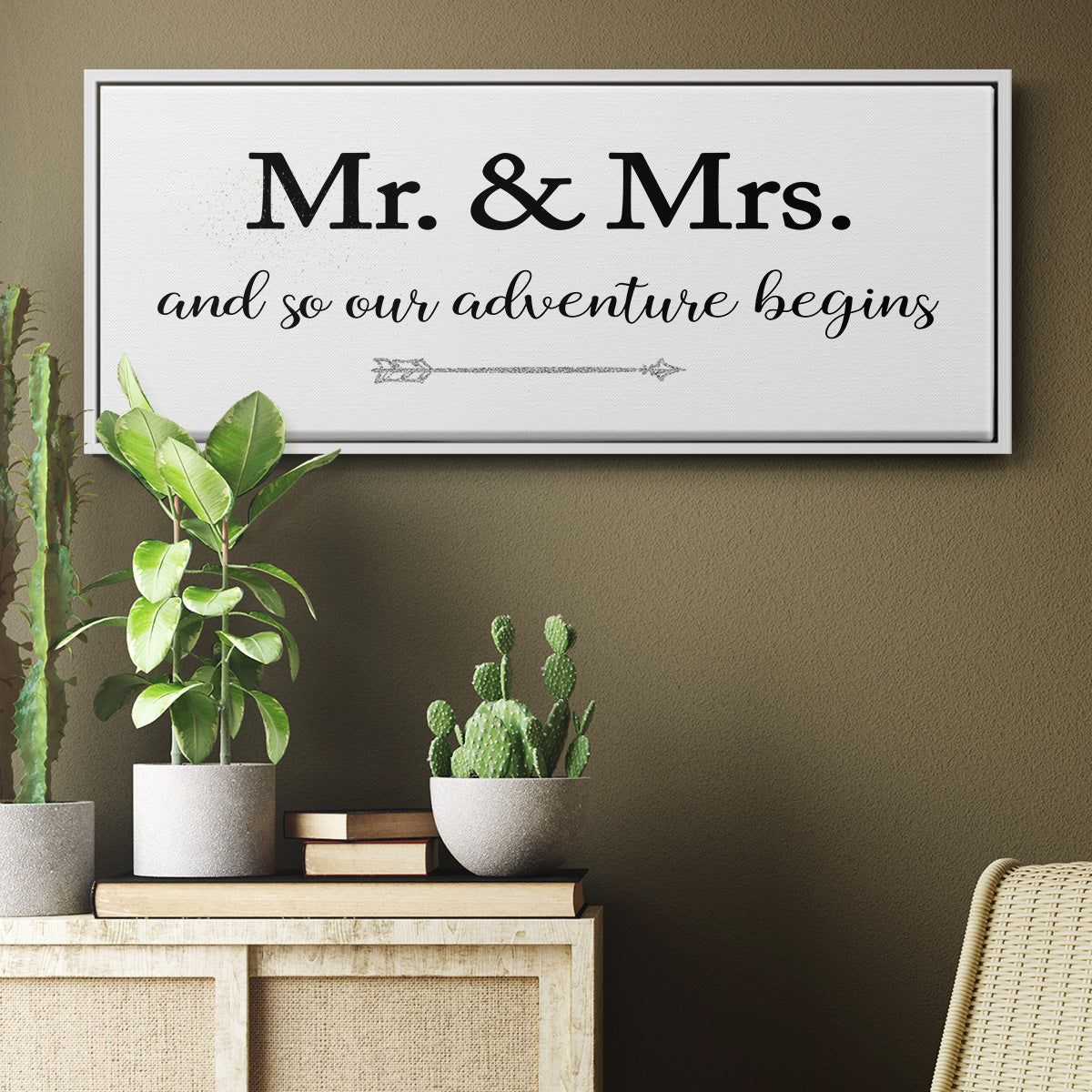 Mr. and Mrs. - Floater Framed Canvas Print