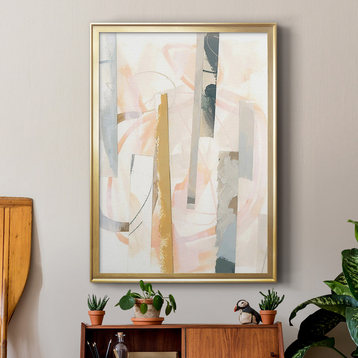 Melon Litmus I - Modern Framed Canvas Print