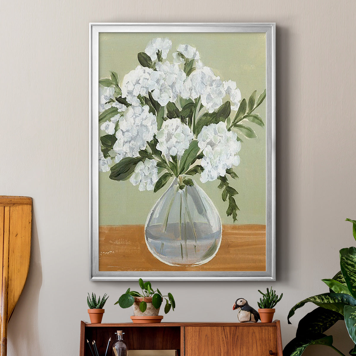 Vased Viburnum I - Modern Framed Canvas Print