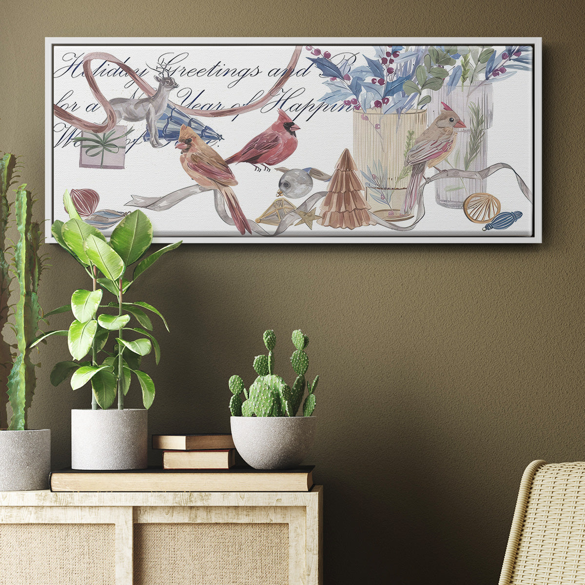 Warm Wishes Collection D - Floater Framed Canvas Print