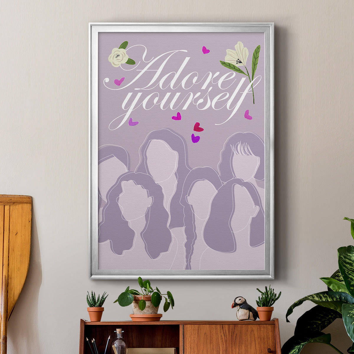 Happy Galentine's Day Collection B - Modern Framed Canvas Print