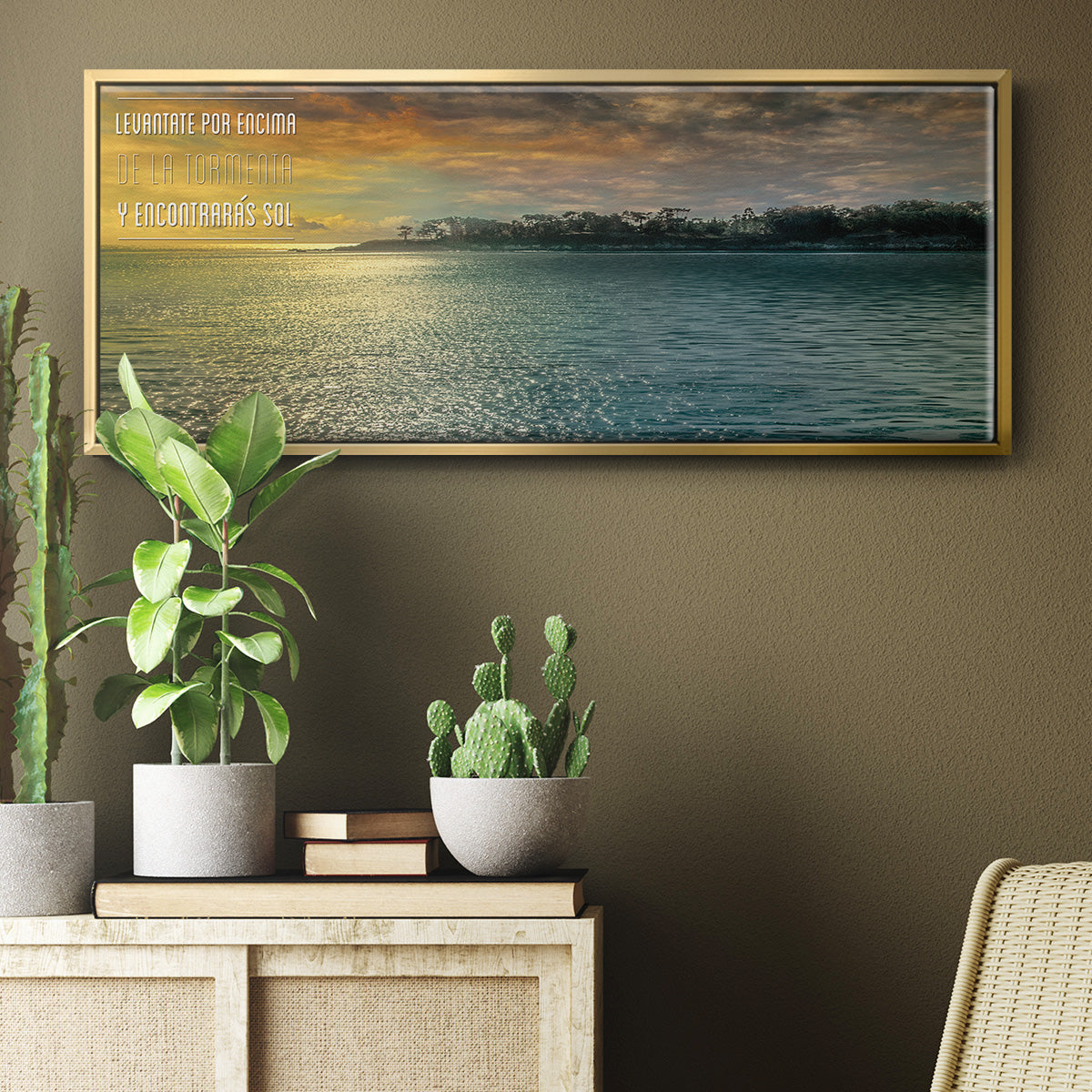 Encontraras - Floater Framed Canvas Print