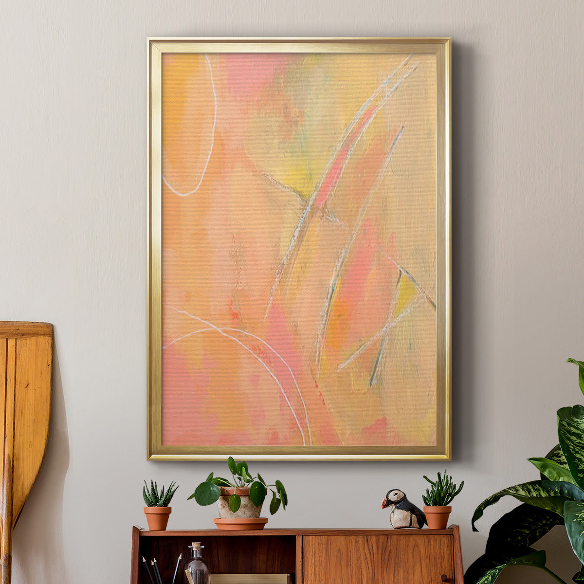 Peach Bliss III - Modern Framed Canvas Print