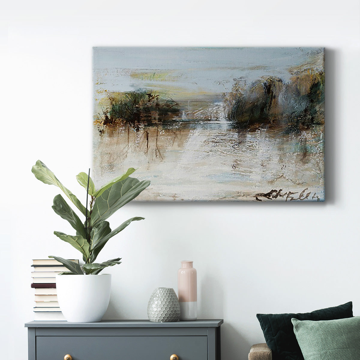 Wintery Horizon I Premium Gallery Wrapped Canvas - Ready to Hang