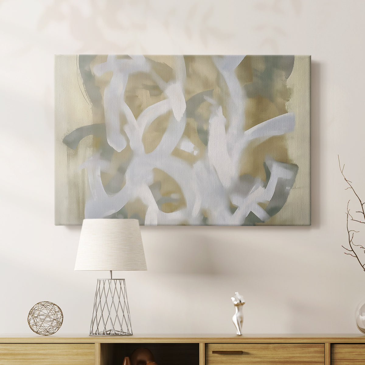 Grey and Gold Abstract CLXIII - Canvas Art Print