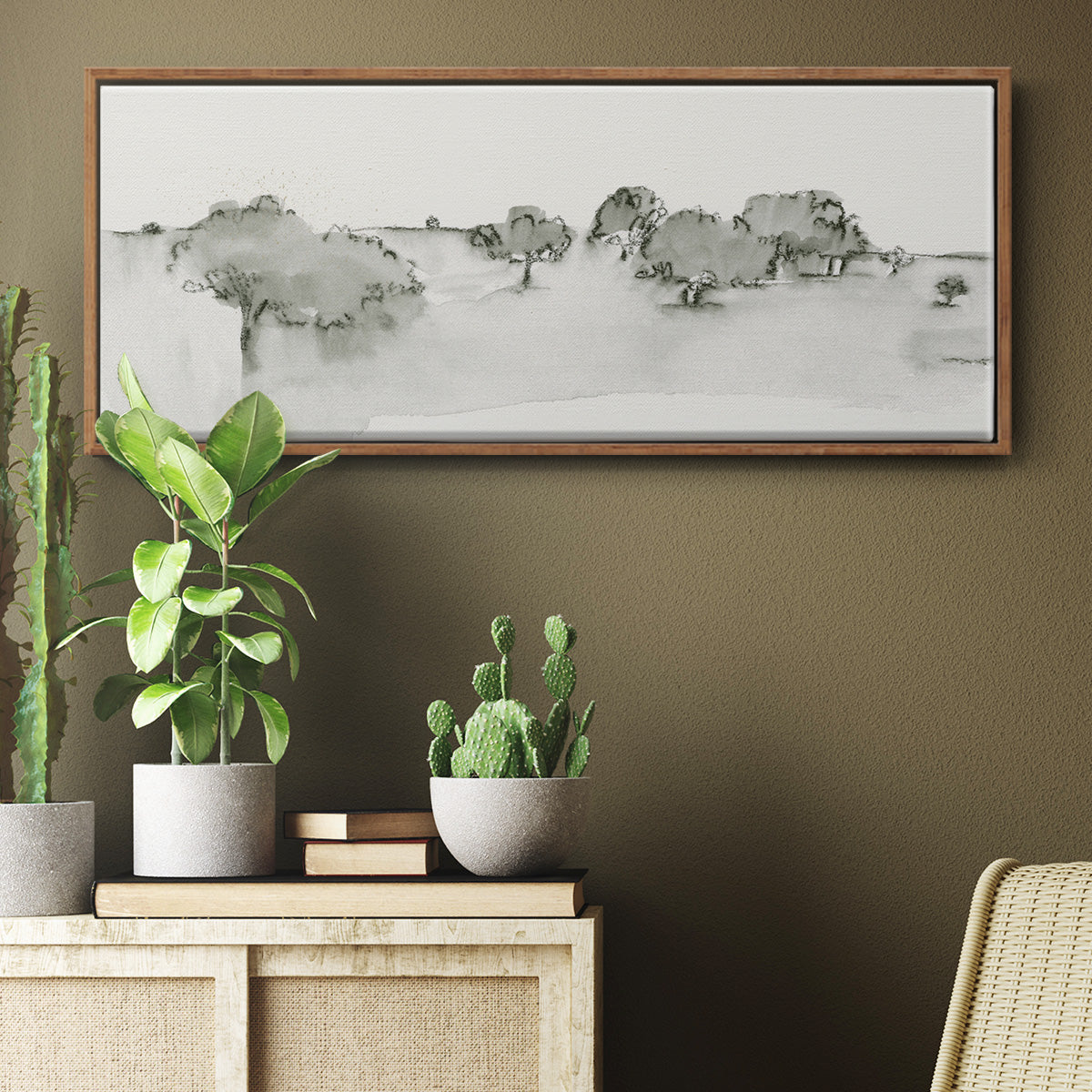 Scenic Scribble I - Floater Framed Canvas Print