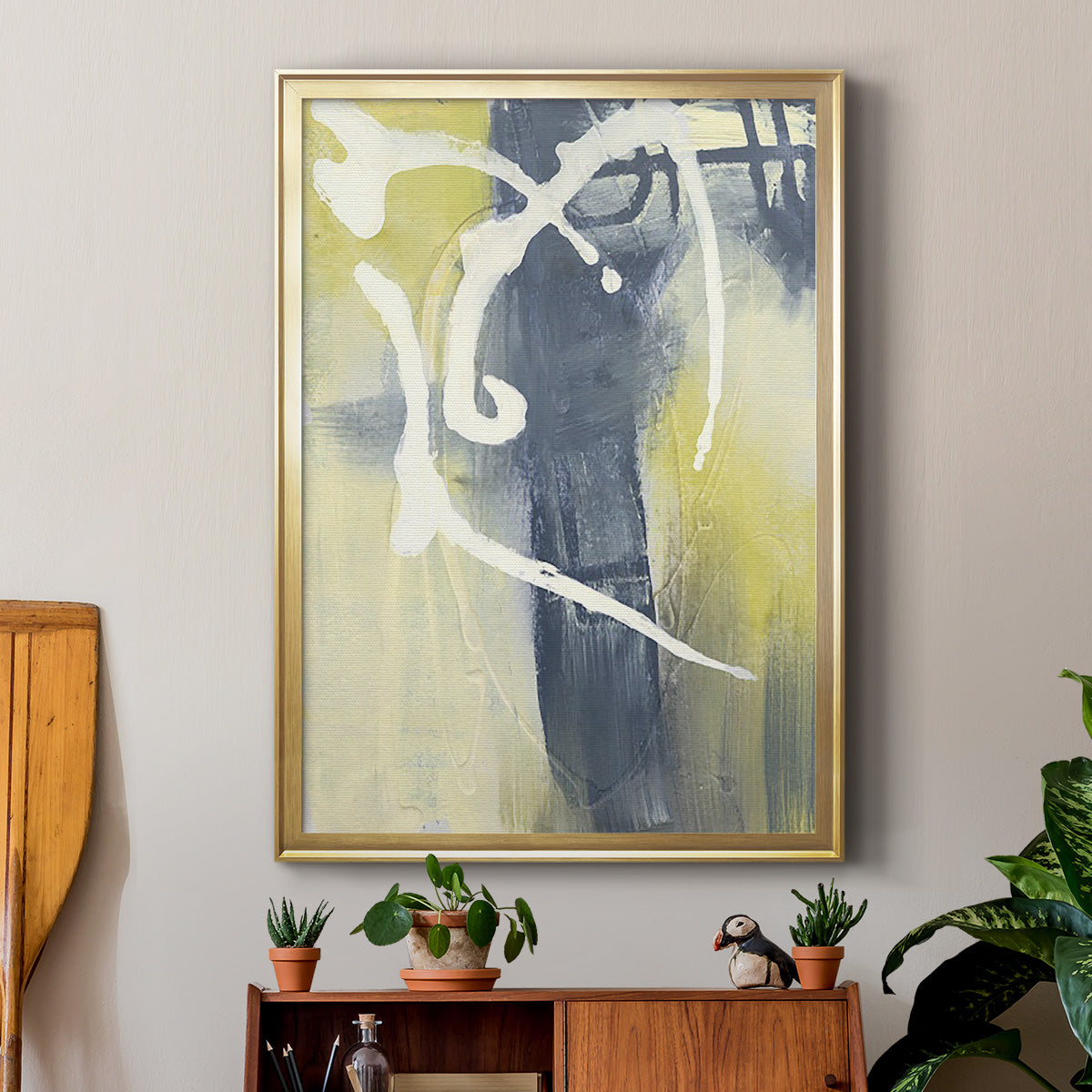 Delightful II - Modern Framed Canvas Print