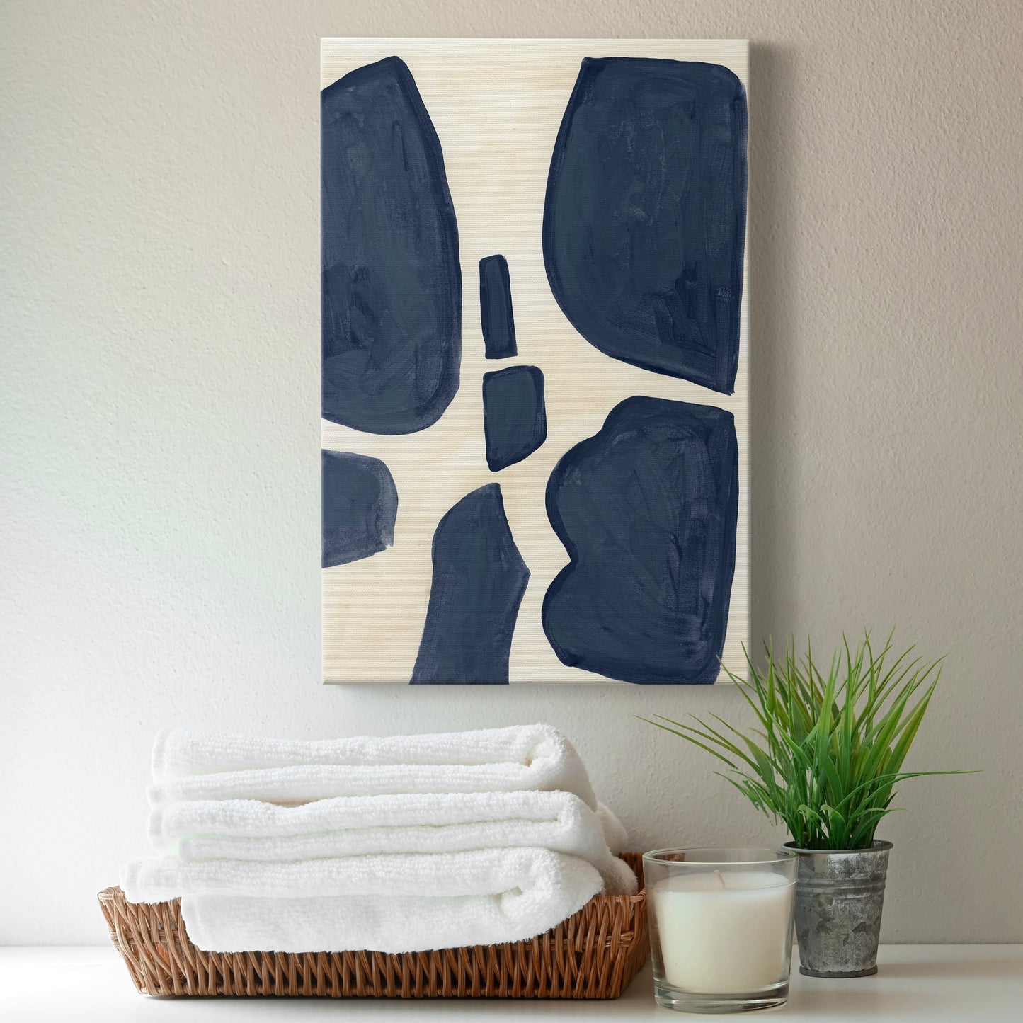 Blue Pieces II Premium Gallery Wrapped Canvas - Ready to Hang