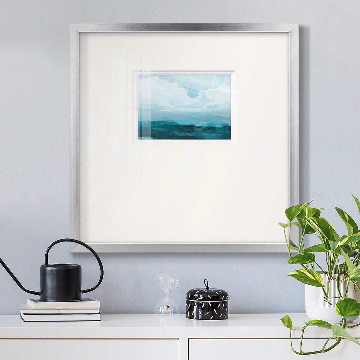 Azure Rising III Premium Framed Print Double Matboard