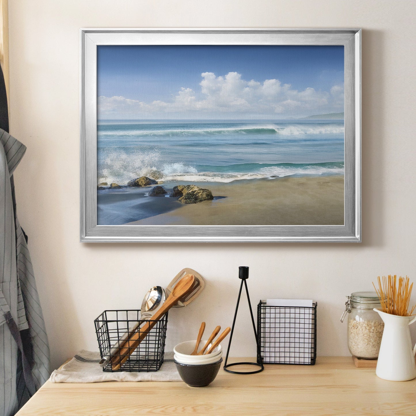 Sweeping Blue Premium Classic Framed Canvas - Ready to Hang