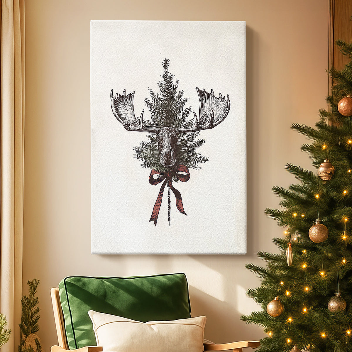 Pearled Fir Hearth - Canvas Art Print