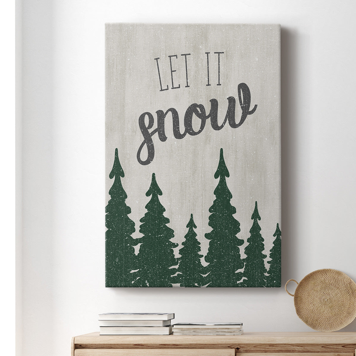 Let It Snow Forest Premium Gallery Wrapped Canvas - Ready to Hang