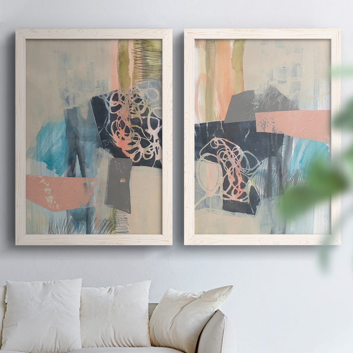 Reductive I - Barnwood Framed Canvas Set