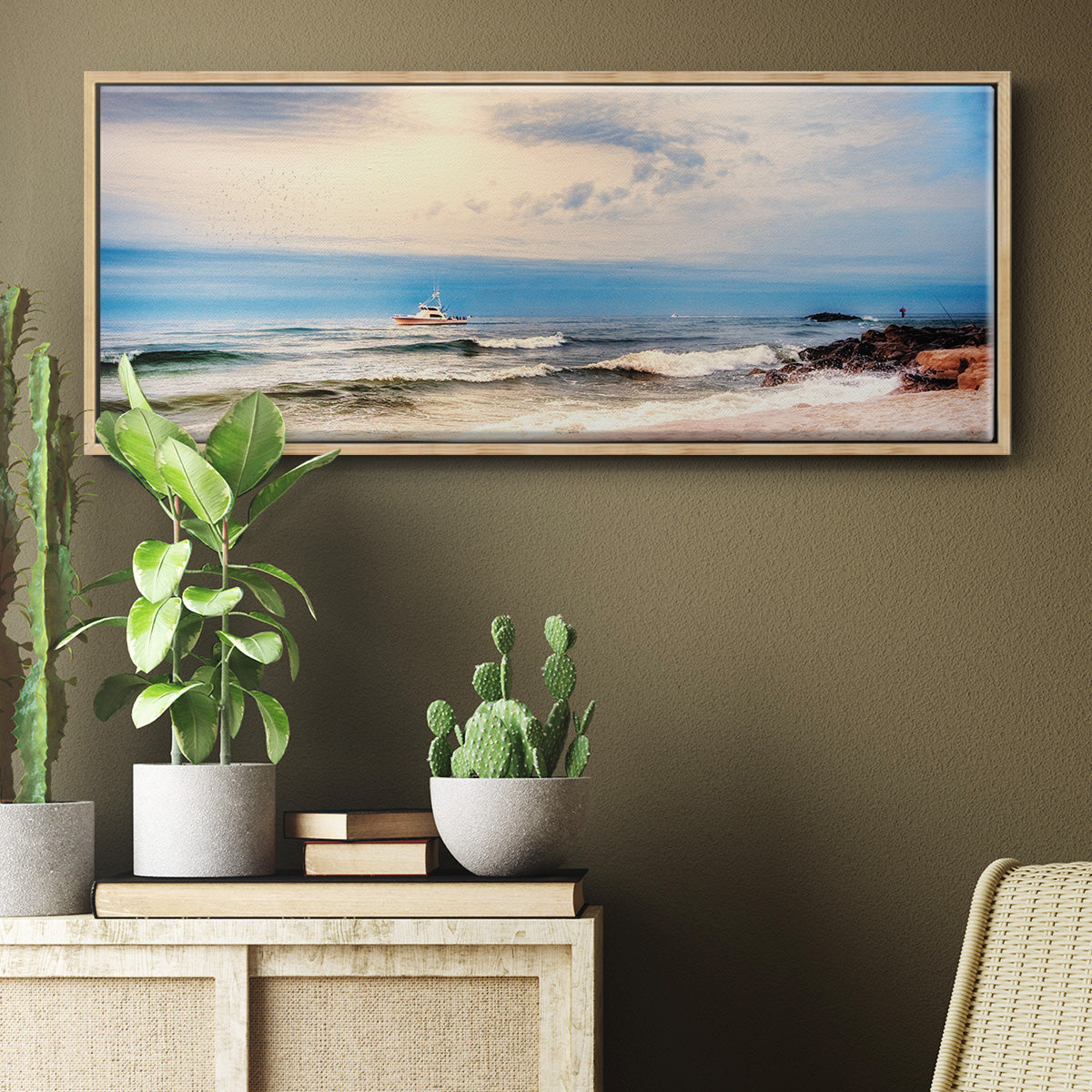 Heading to Sea - Floater Framed Canvas Print