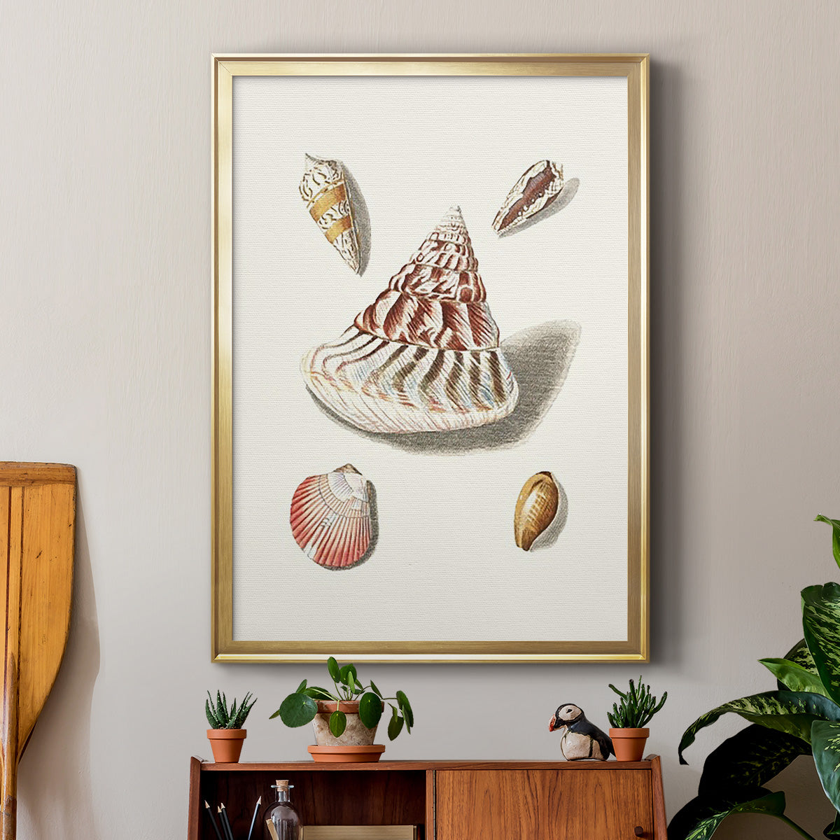 Pastel Knorr Shells VII - Modern Framed Canvas Print