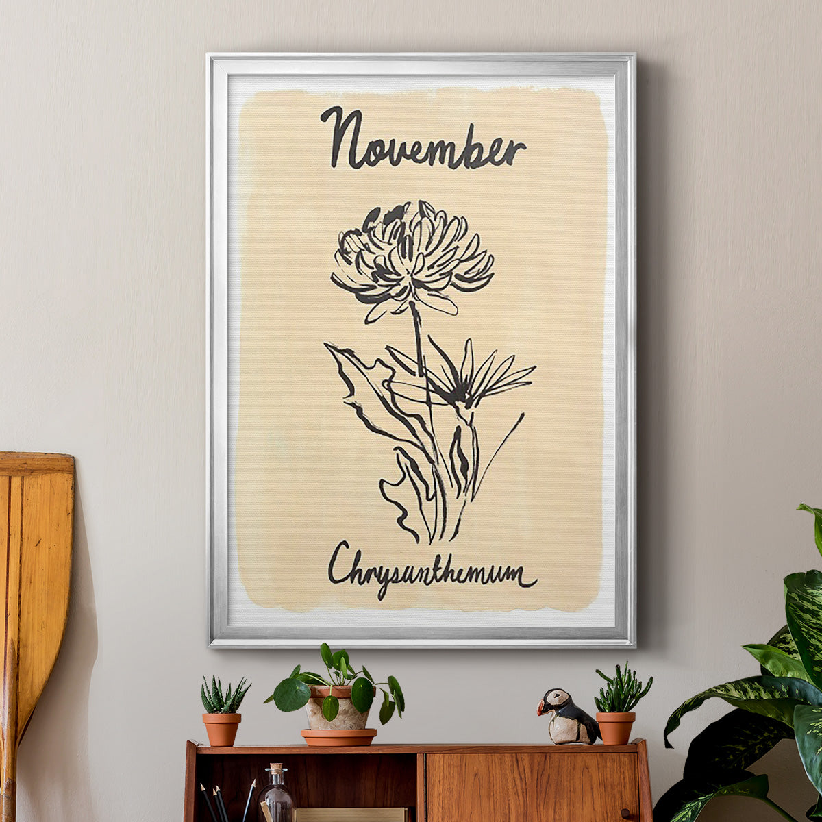 Birth Month XI - Modern Framed Canvas Print