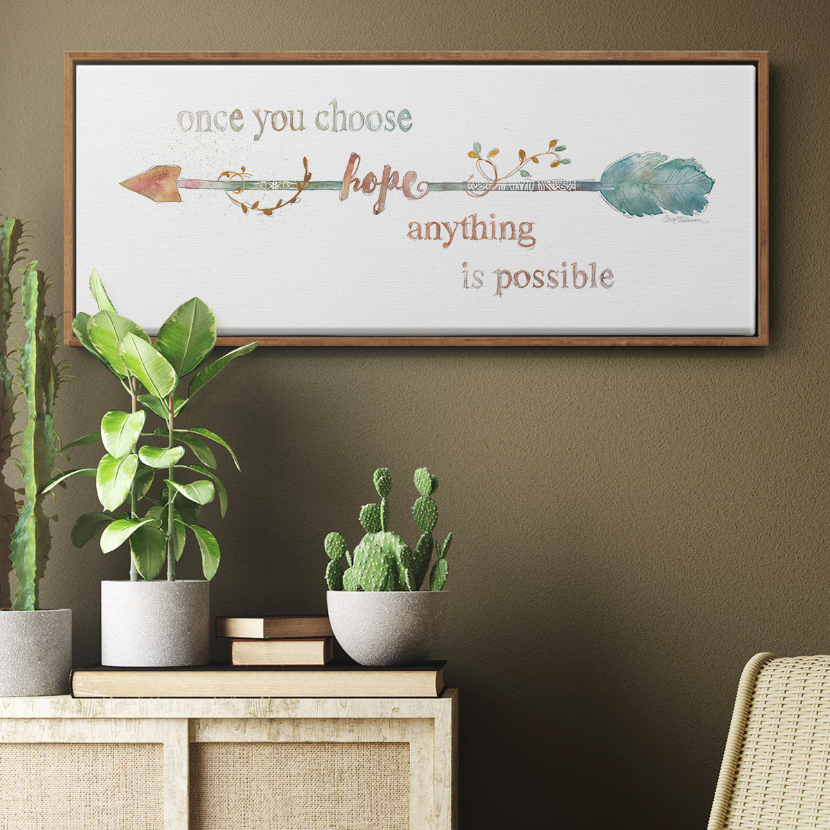 Arrow of Hope - Floater Framed Canvas Print