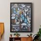 California Beach Blue Glass - Modern Framed Canvas Print