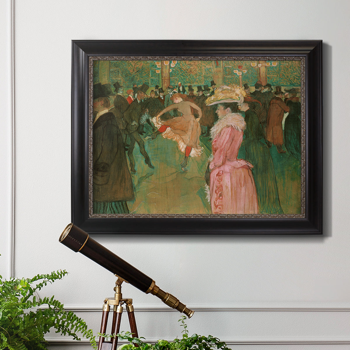 At the Moulin Rouge, The Dance - Ornate Framed Canvas Print