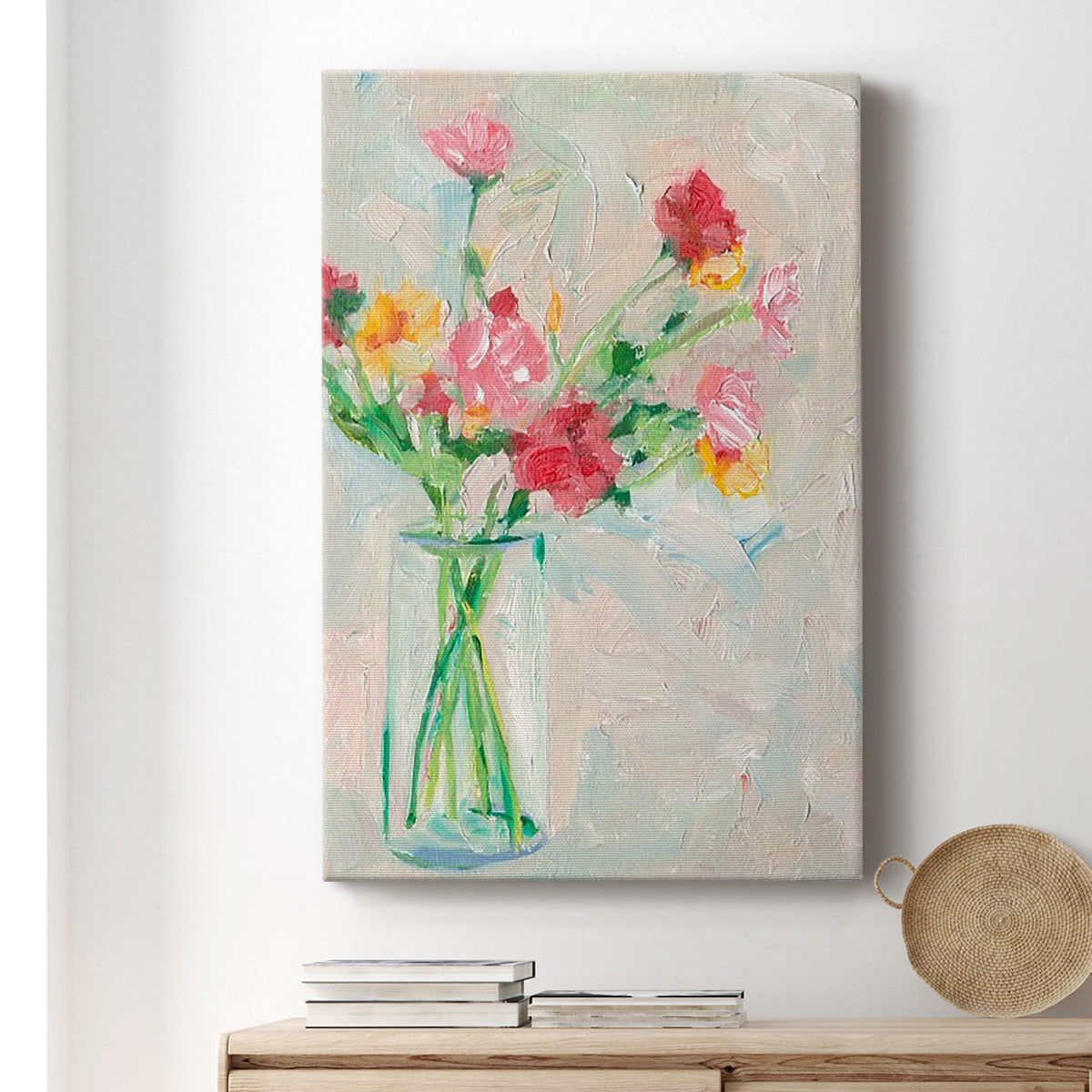 Painterly Soft Bouquet I - Canvas Art Print