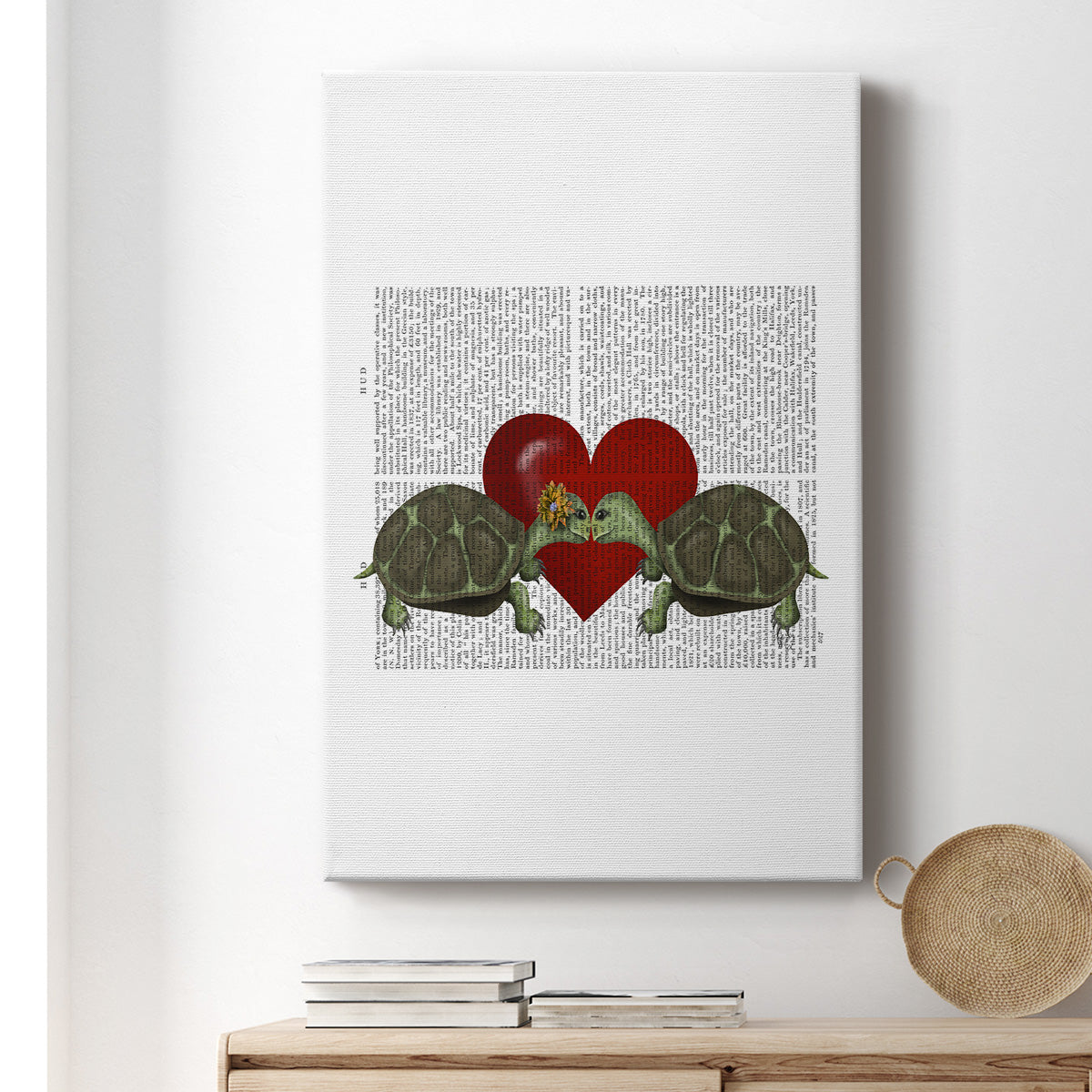 Turtle Kiss Premium Gallery Wrapped Canvas - Ready to Hang