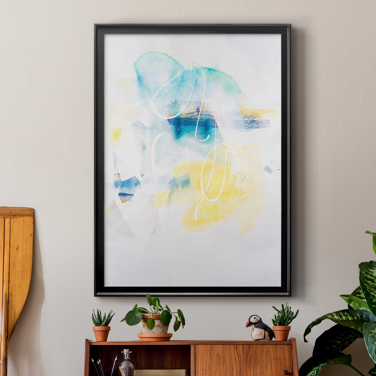 Spacial II - Modern Framed Canvas Print