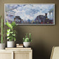 Saint Lazare Station in Paris, Arrival of a Train - Floater Framed Canvas Print