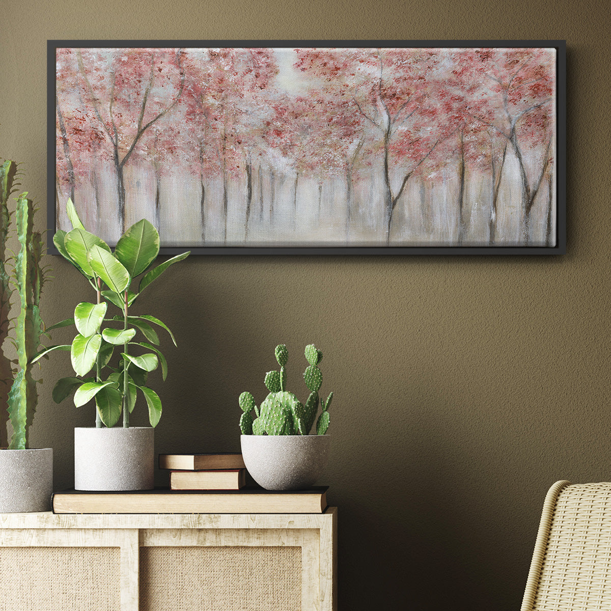 Blushing Spring - Floater Framed Canvas Print