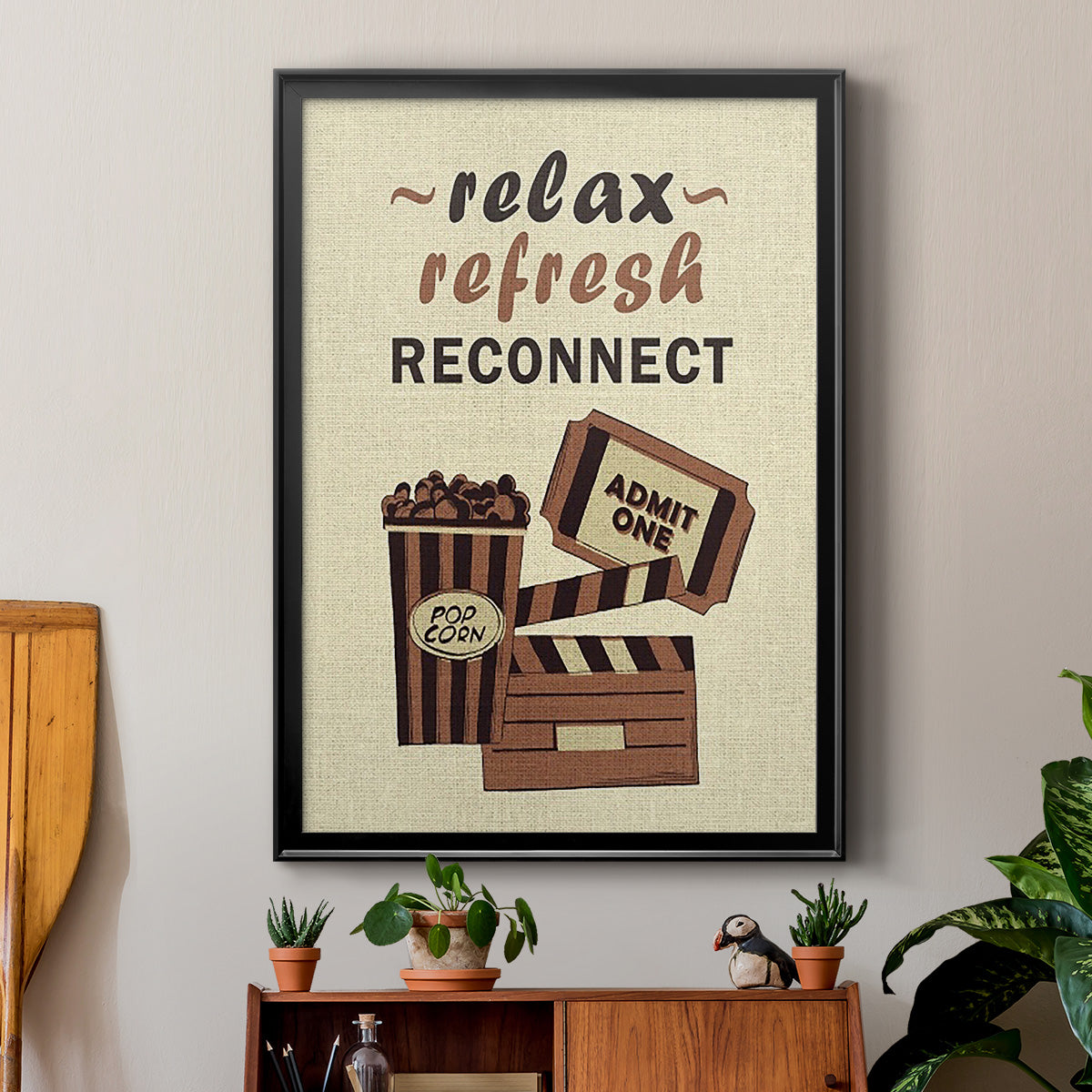 Movie Time IV - Modern Framed Canvas Print