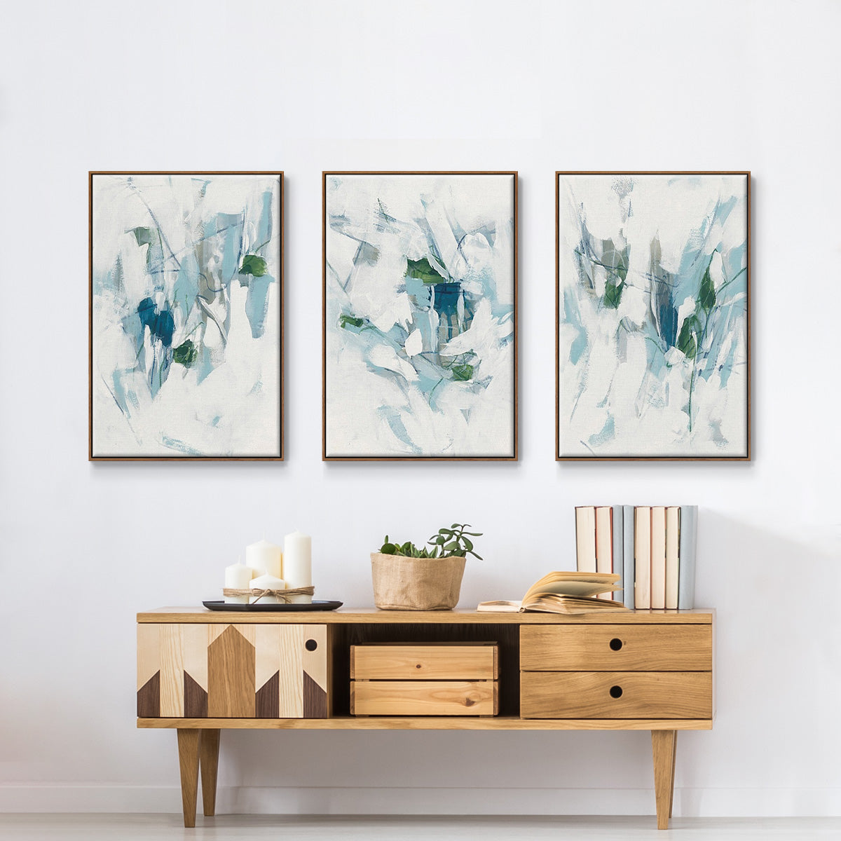 Ice Cavern I - Floater Framed Canvas Set